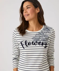 T-shirt marinière imprimé