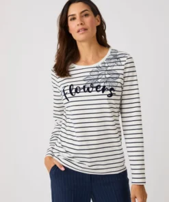 T-shirt marinière imprimé
