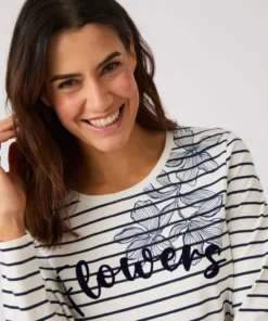 T-shirt marinière imprimé