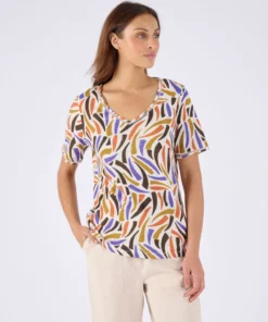 T-shirt mélange lin, détail jours échelle