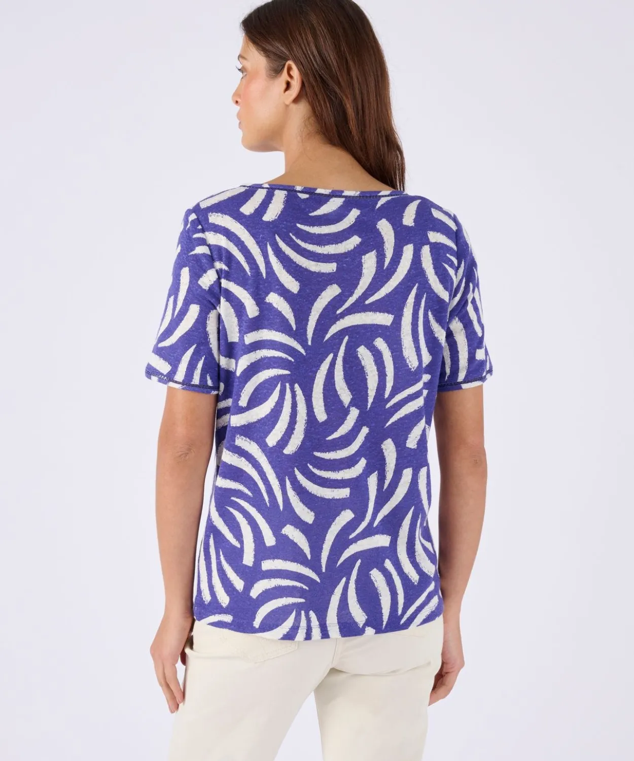 T-shirt mélange lin, détail jours échelle