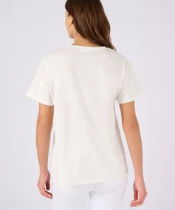 T-shirt motif placé fil brillant
