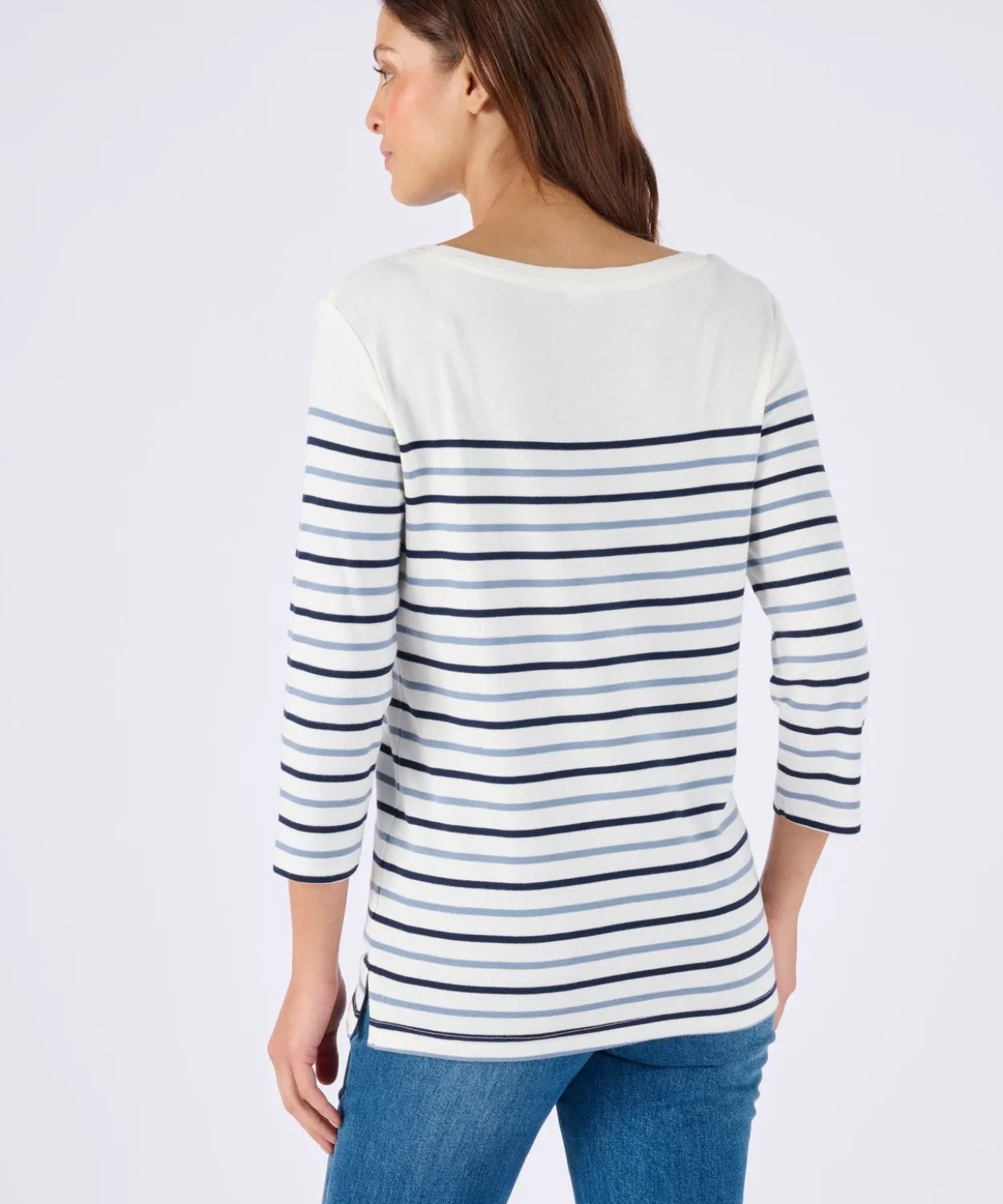 T-shirt rayé maille interlock
