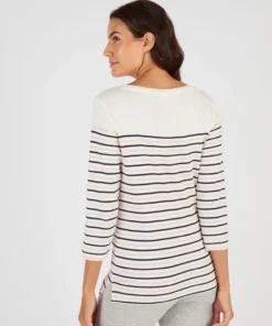 T-shirt rayé maille interlock