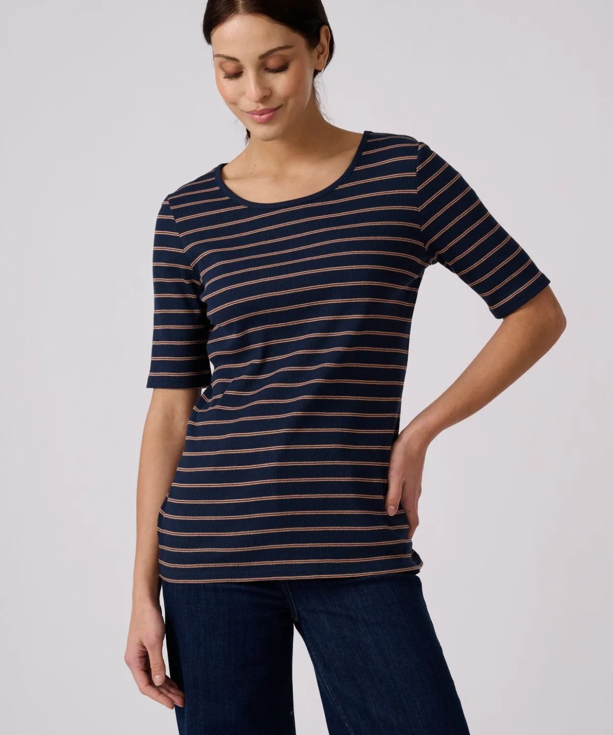 T-shirt rayé manches aux coudes