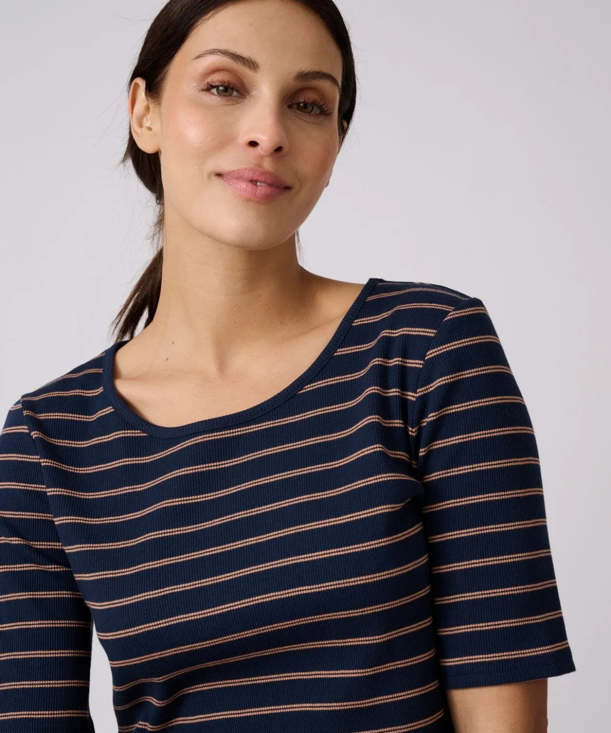 T-shirt rayé manches aux coudes