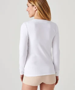T-shirt Thermolactyl côtes molletonnées, col dégagé