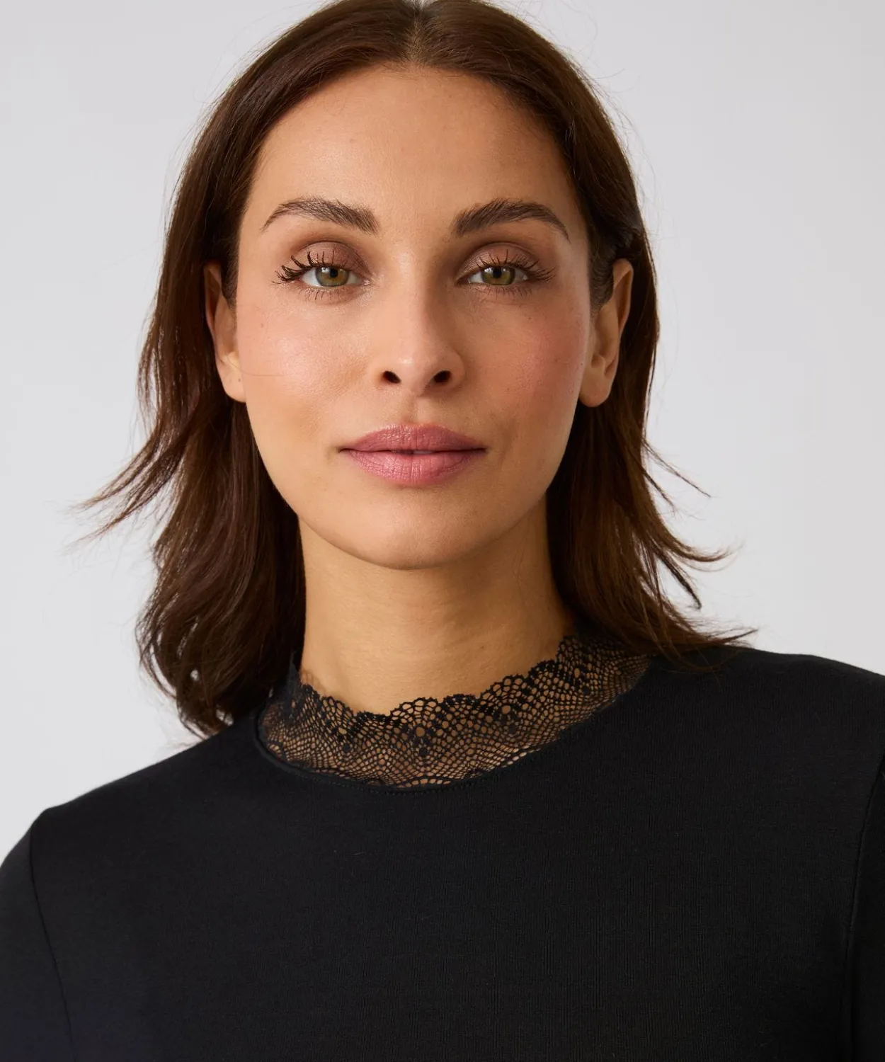 T-shirt Thermolactyl Sensitive col montant dentelle