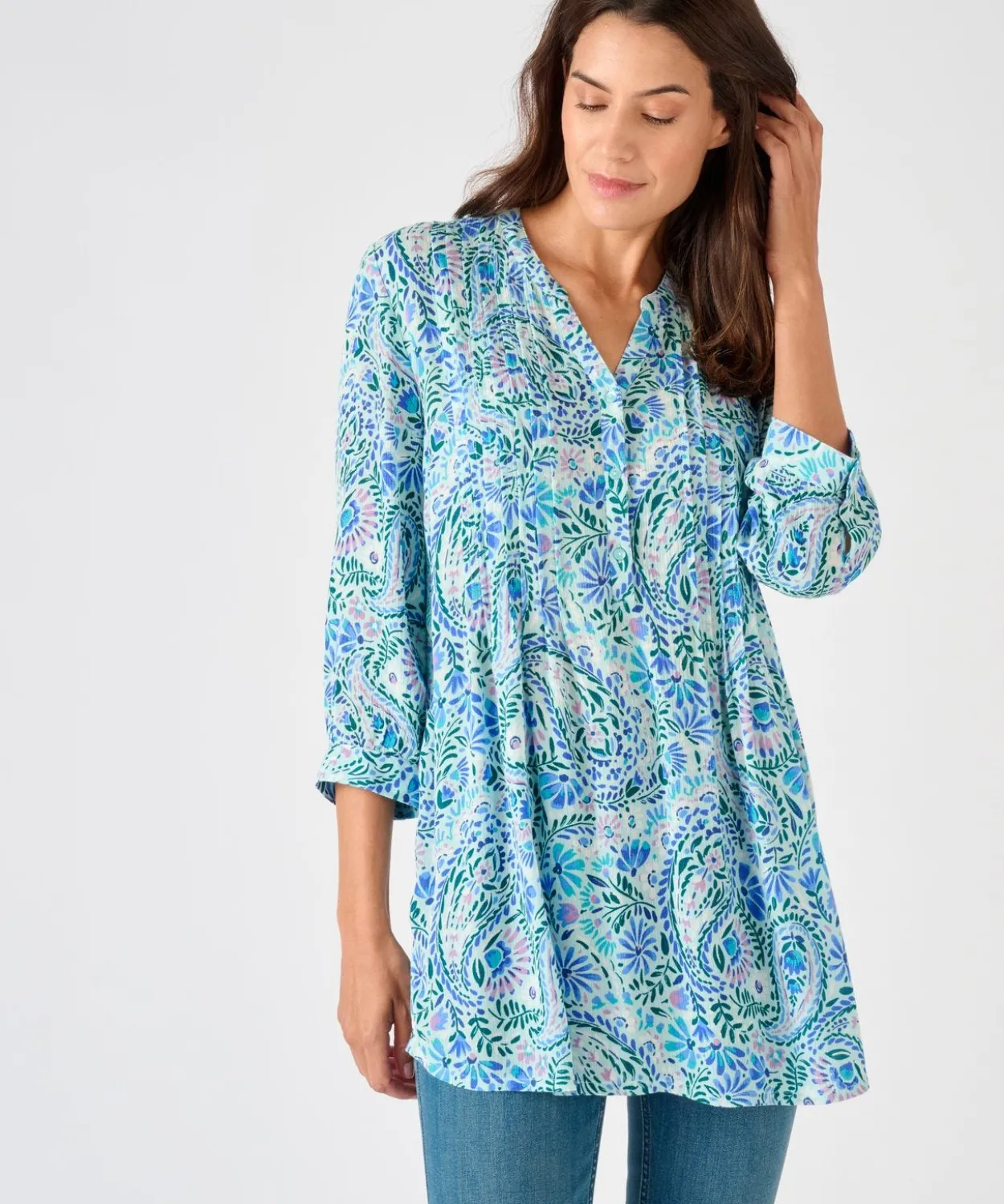 Tunique créponnée pure viscose