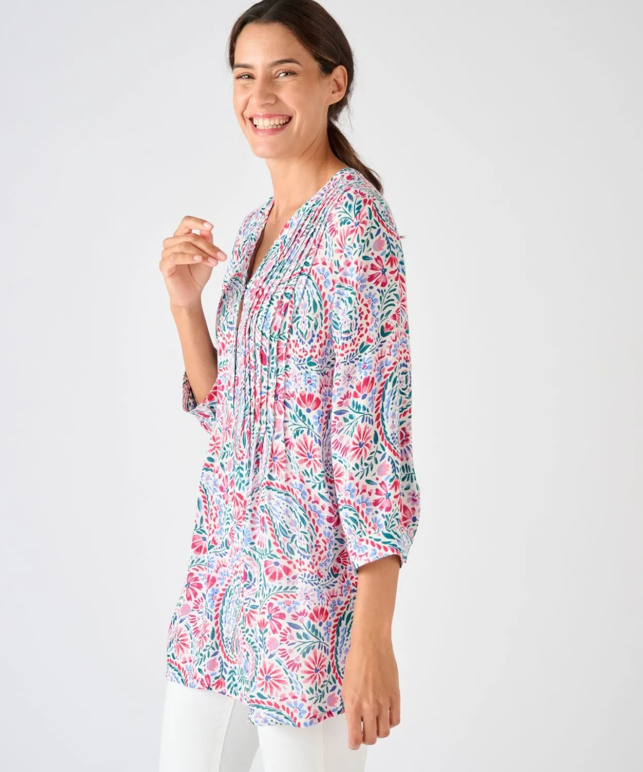 Tunique créponnée pure viscose