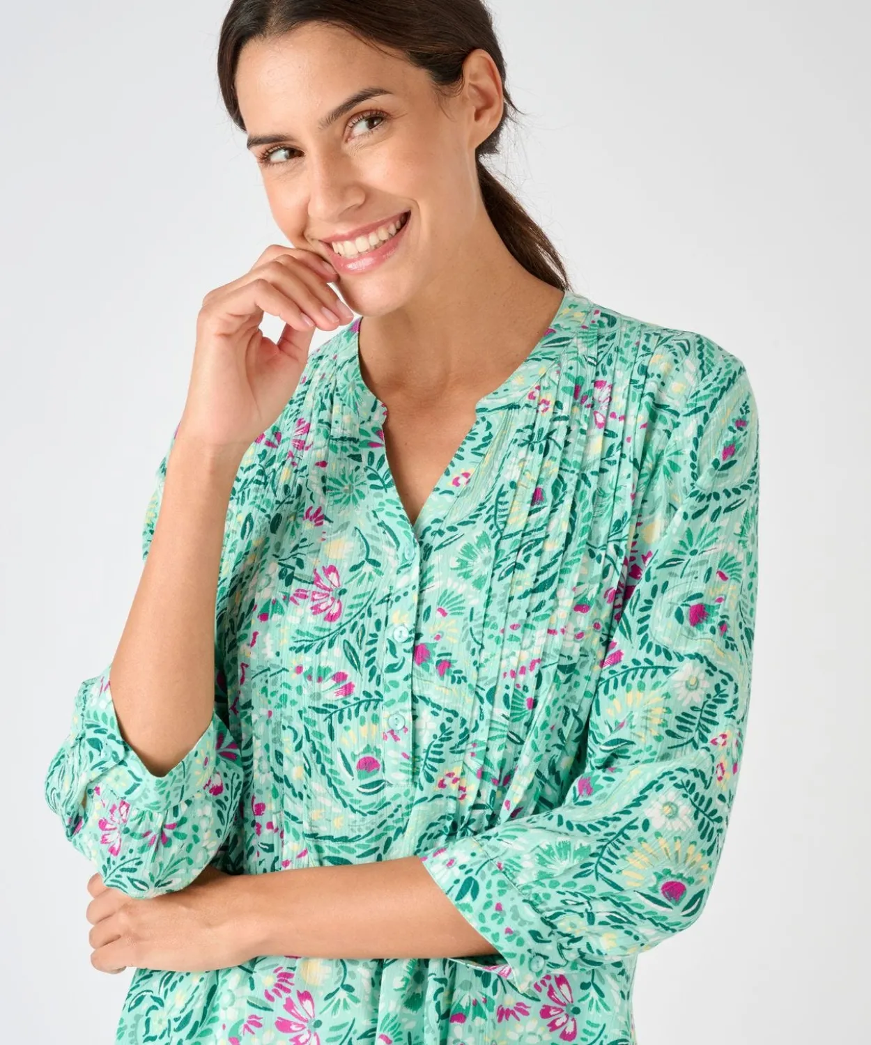 Tunique créponnée pure viscose