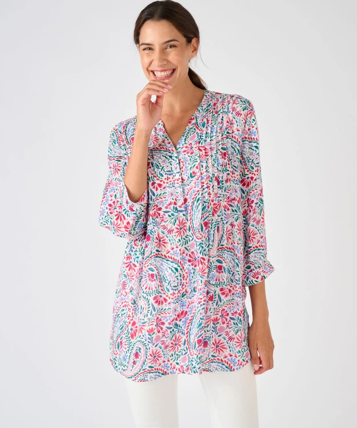 Tunique créponnée pure viscose