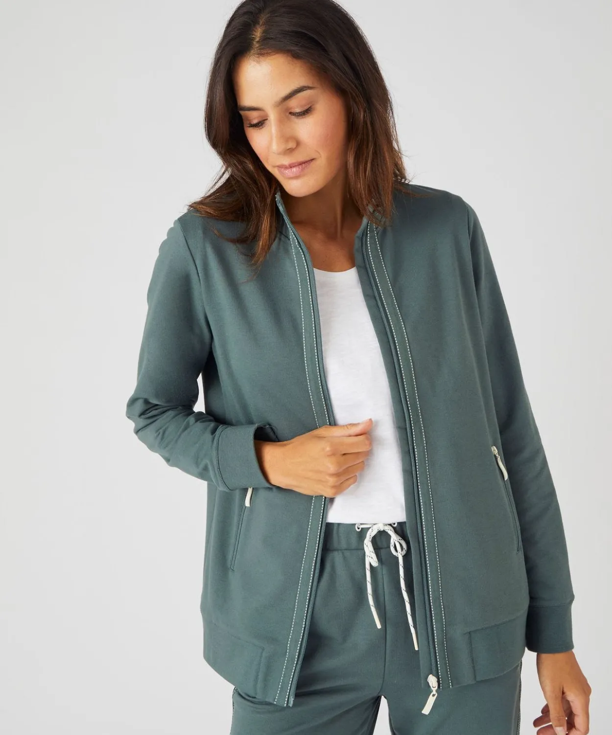Veste de jogging zippée