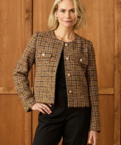 Veste effet tweed