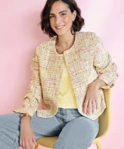 Veste effet tweed fils brillants