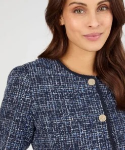 Veste effet tweed ganse fantaisie