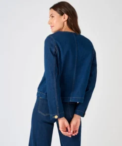 Veste en jean à boutons chic