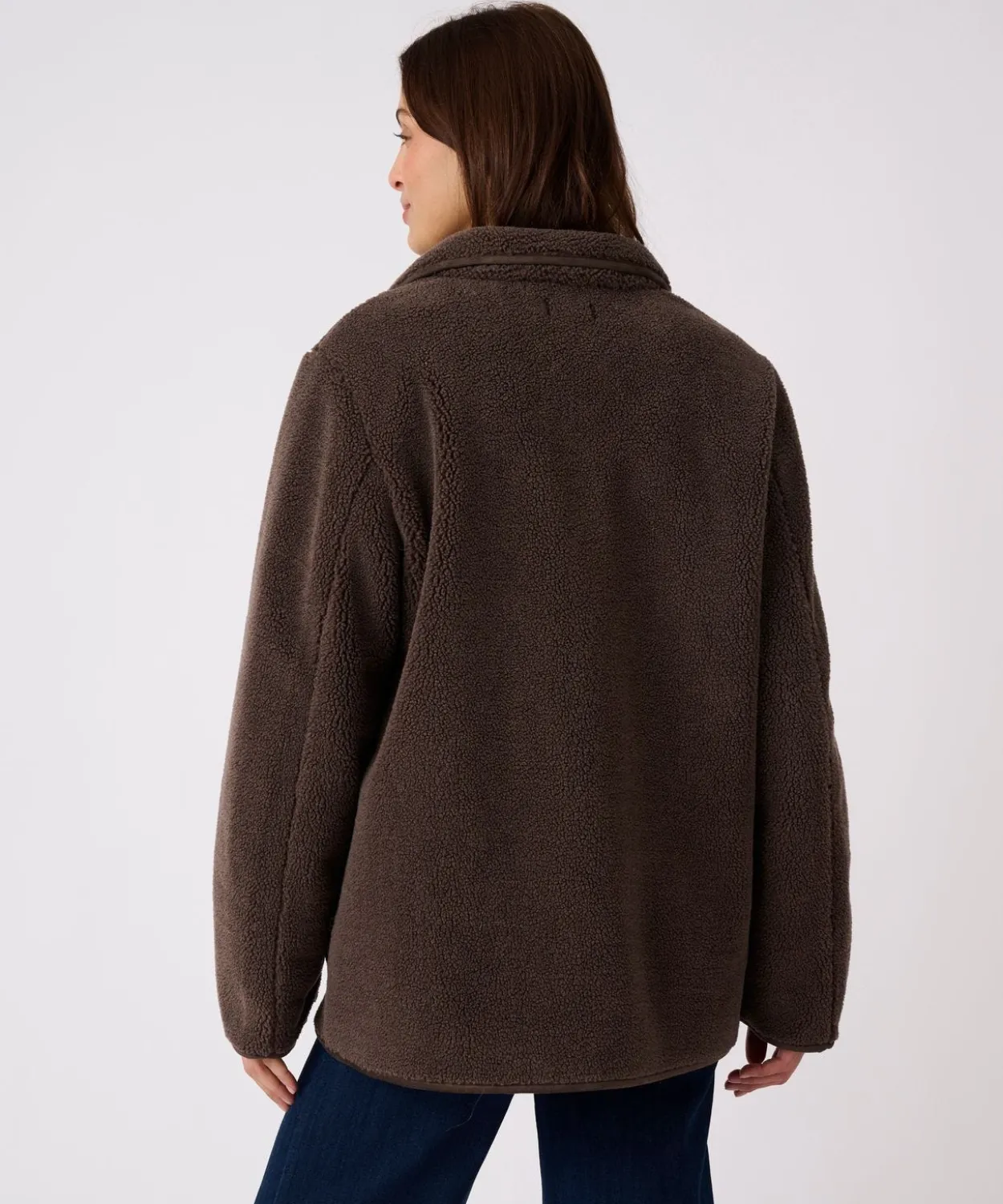 Veste imitation peau lainée
