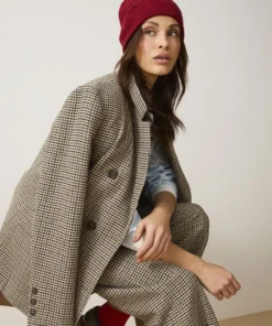 Veste motif pied-de-poule