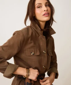 Veste-saharienne mélange Lyocell
