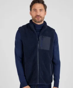 Veste sans manches en maille moutonnée