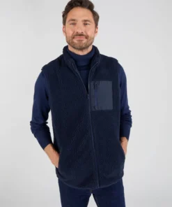 Veste sans manches en maille moutonnée