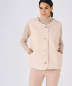 Veste sans manches maille moutonnée