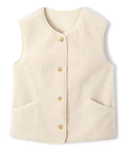 Veste sans manches maille moutonnée