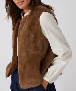 Veste sans manches toucher doux
