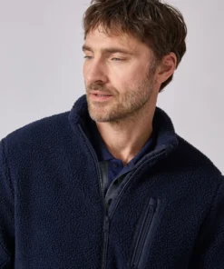 Veste zippée en maille moutonnée